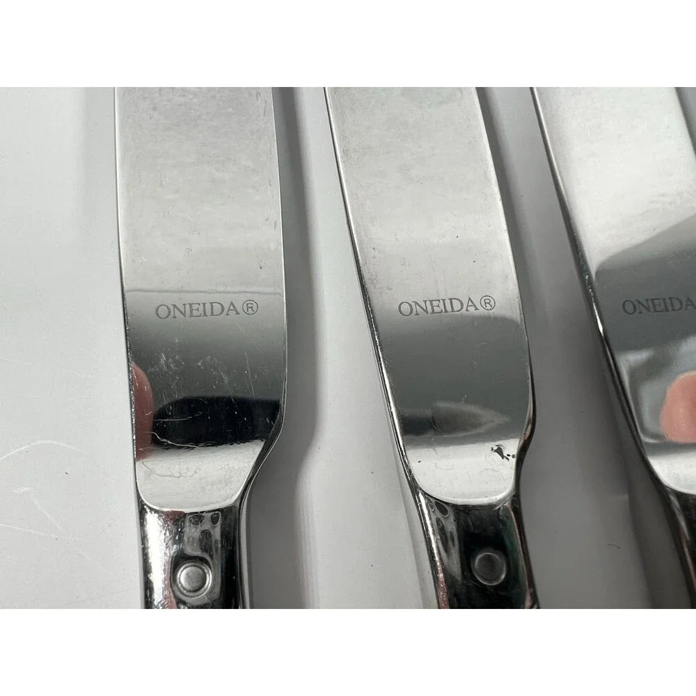 Lot Of 4 Oneida Silver Cirque (Stainless) Flatware Dinner Knives 9.5